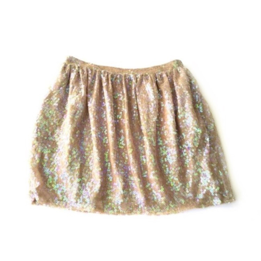 BCBGeneration skirt sequin nude beige iridescent